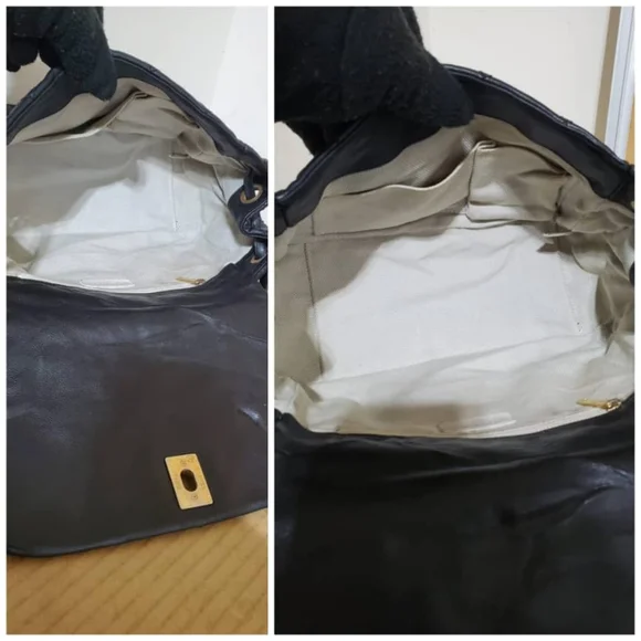 Authentic CHANEL Calfskin Quilted Retro Chain Accordion Flap Black - Picture 3 of 12